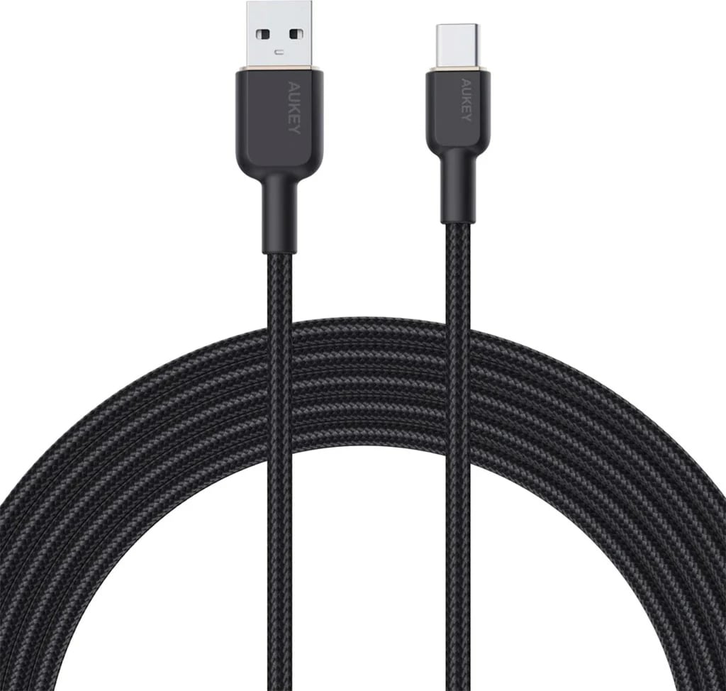 Kabllo AUKEY CB-NAC2 USB-C Type-C PD 60W 3A 1.8m Nylon e Zezë