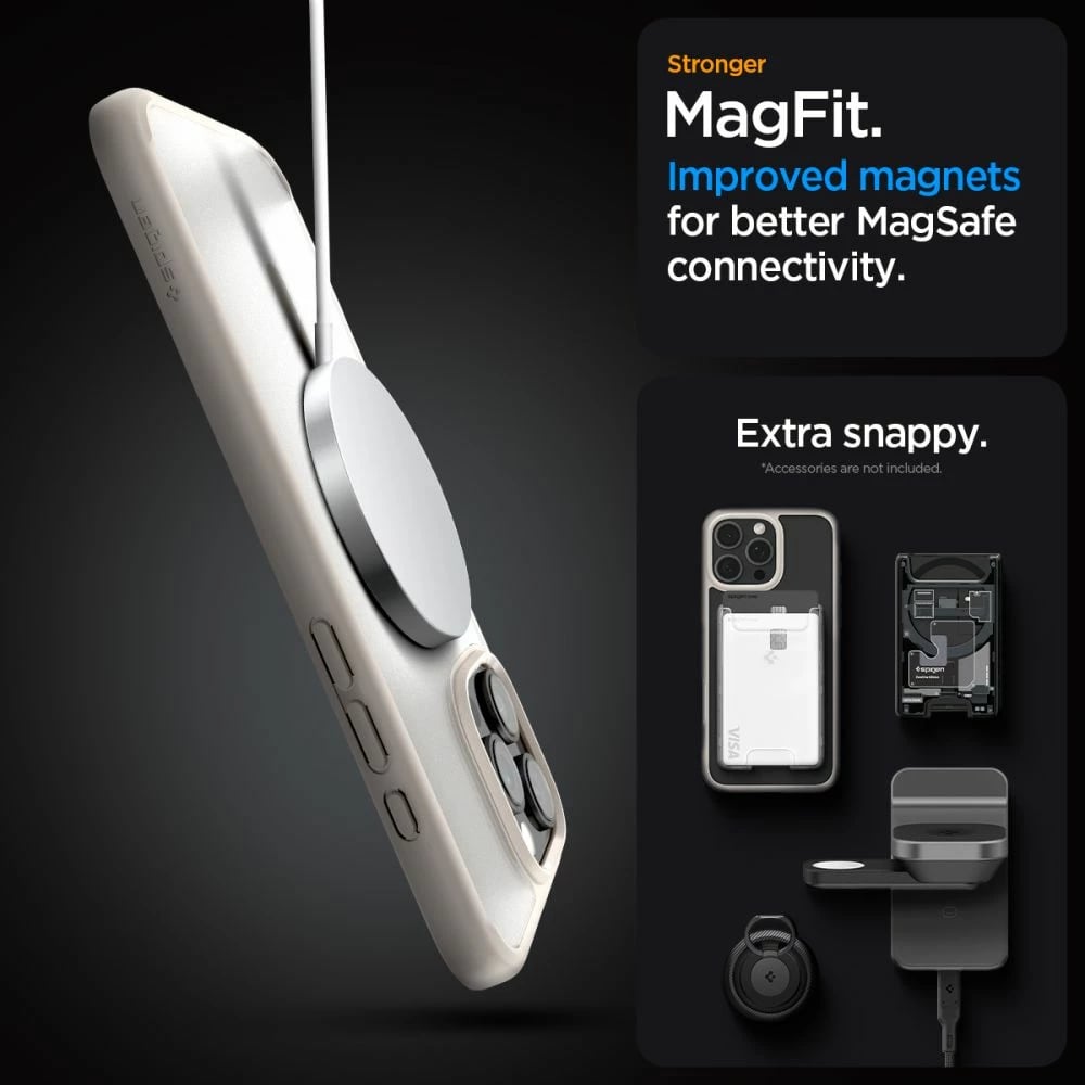 Mbështjellës Spigen Ultra Hybrid Mag për iPhone 16 Pro Max, MagSafe, titanium