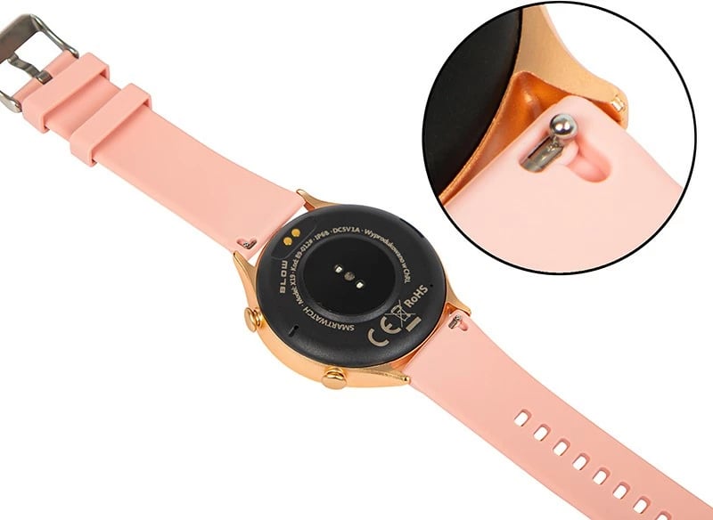 Smartwatch BLOW X19 Bluetooth, 1.46", 230 mAh, 3 rripa, Rozë