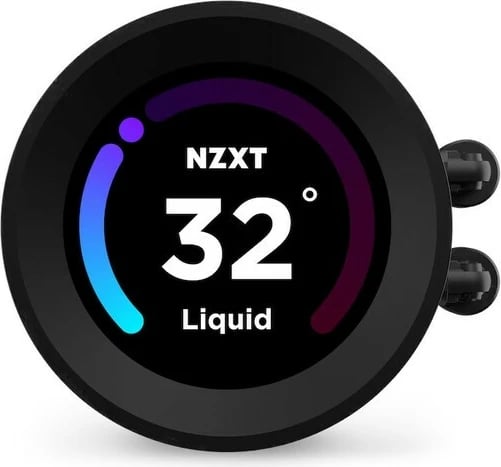 Ftohës me ujë NZXT Kraken Elite 240 LCD, RL-KN24E-B1, 2x12cm, Ekran LCD, i zi