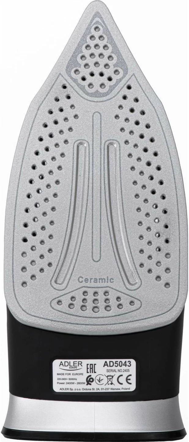 Hekur Adler AD 5043, 2800W, pa kabllo, zi-gri