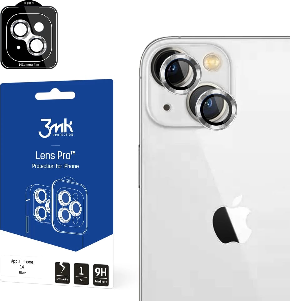 Xham mbrojtës kamerë 3mk Lens Protection Pro për iPhone 14, Silver