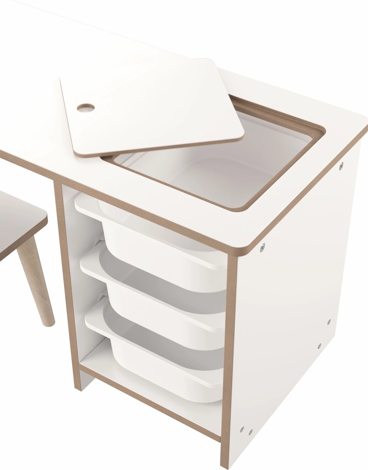 Set tavoline me karrige për fëmijë, Hanah Home, Soho, e bardhë