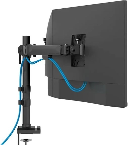 Krah monitori Neomounts DS60-600BL3 për 3 monitorë, tavolinë, i zi