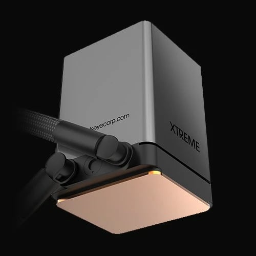 Ftohës uji Inter-Tech ALSEYE X360, all-in-one, RGB, 3x12cm, i zi/gri