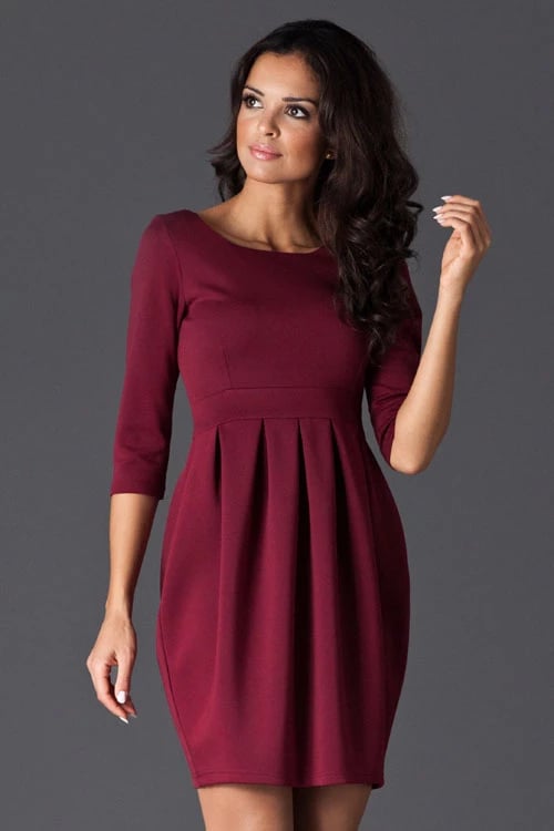Fustan Figl 27953 për femra, i kuq