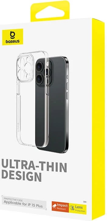 Mbështjellës Baseus OS-Lucent Series për iPhone 15 Plus, transparent