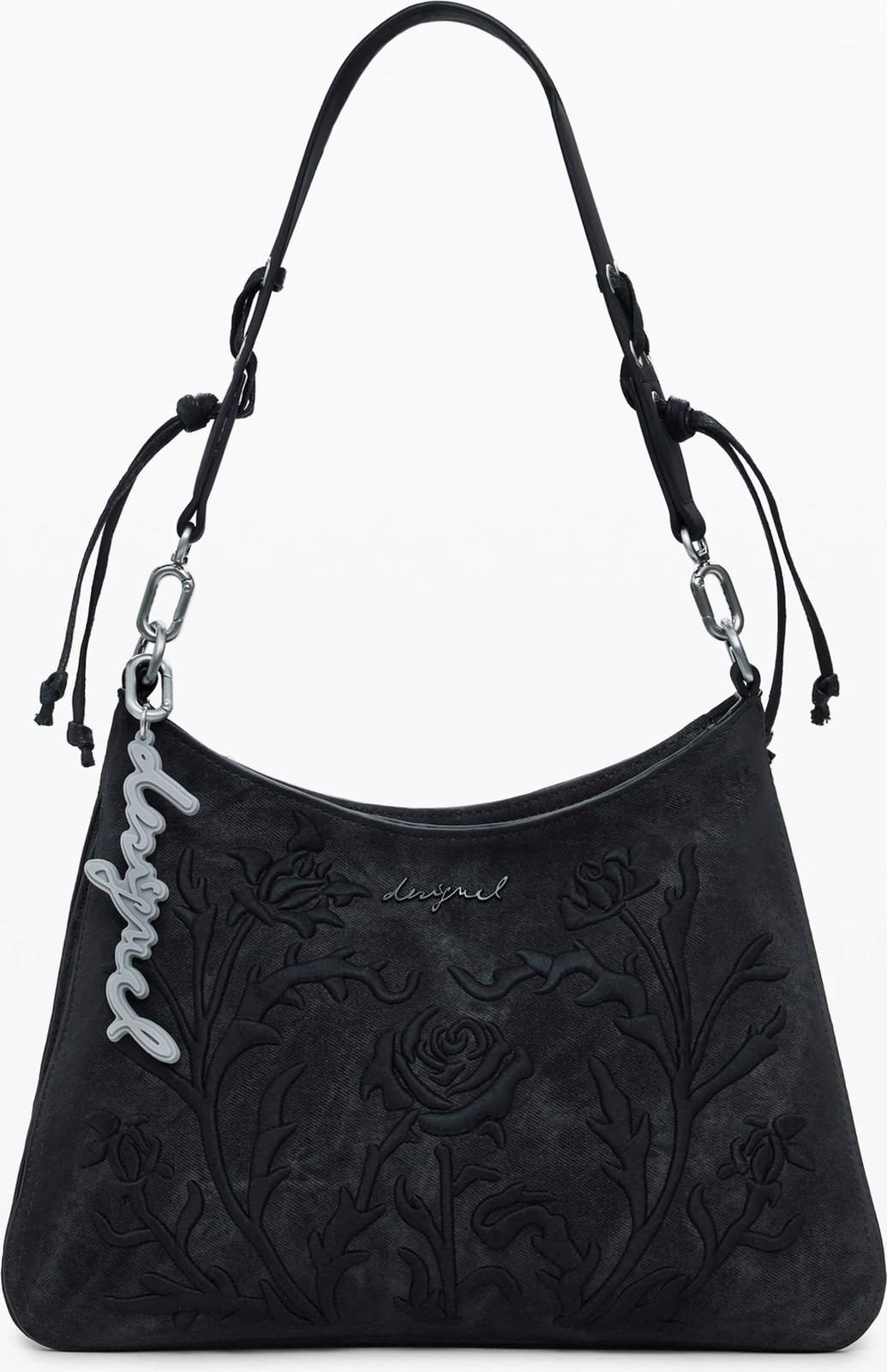 Çantë femra Desigual REMEO FLORAL MANAOS, e zezë