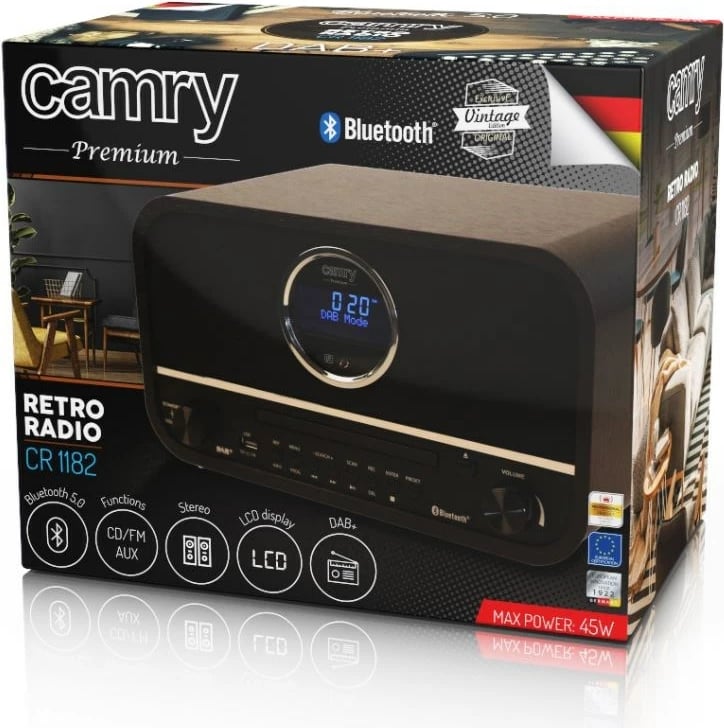 Radio Adler CR 1182, Bluetooth 5.0, FM, LCD, 45 W, E zezë