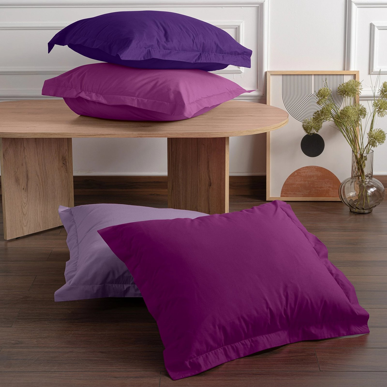 Set këllëfësh jastëku (2 copë), ngjyrë e purpurt, L'essentiel, 50x80cm Set këllëfësh jastëku (2 copë), ngjyrë e purpurt, L'essentiel, 50x80cm