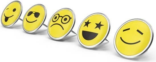 Gjilpëra dekorative NEXT 11mm, 50 copë, Emoji