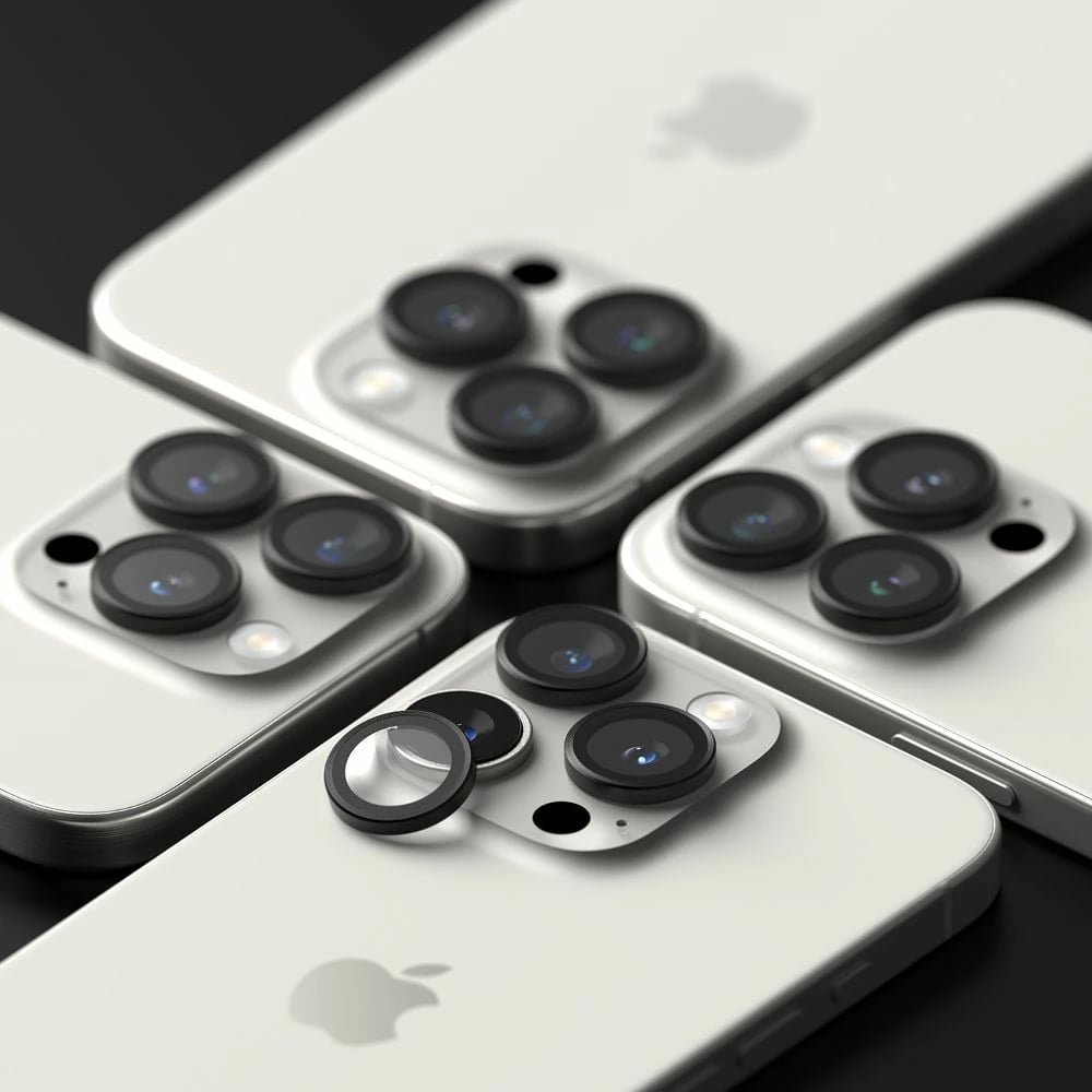 Mbrojtës kornize kamere Ringke për iPhone 16 Pro / 16 Pro Max, 2 copë, Zi