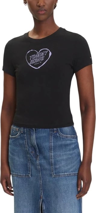 Maicë Tommy Hilfiger Jeans femra e zezë