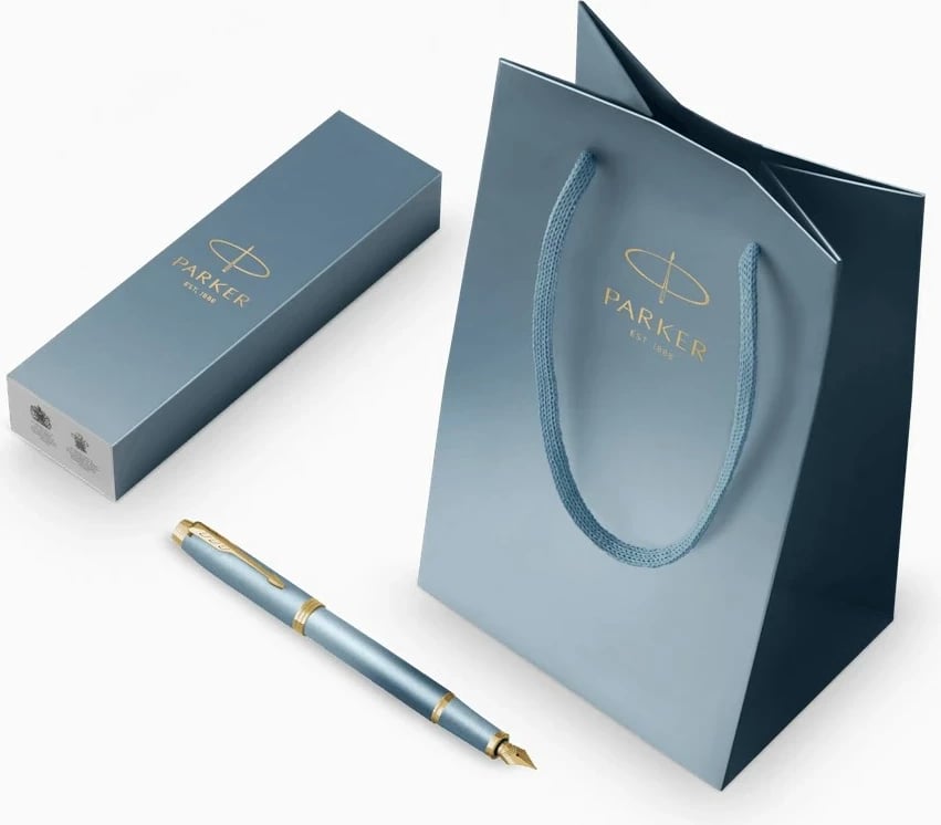 Penë stilografike Parker IM Writing Rituals, sistem mbushjeje me kartridha, Blu