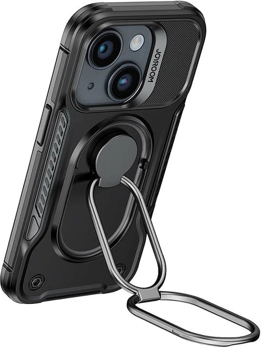 Mbështjellës Joyroom JR-14S3 për iPhone 14 Plus, i zi, me mbajtëse