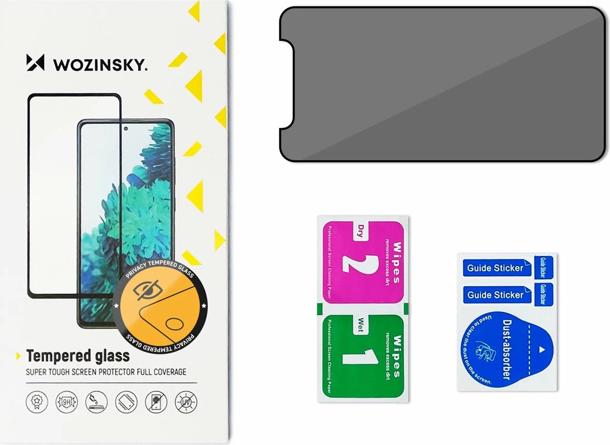 Xham mbrojtës Wozinsky Privacy Glass për iPhone 16 Pro Max, me filtër anti-spy