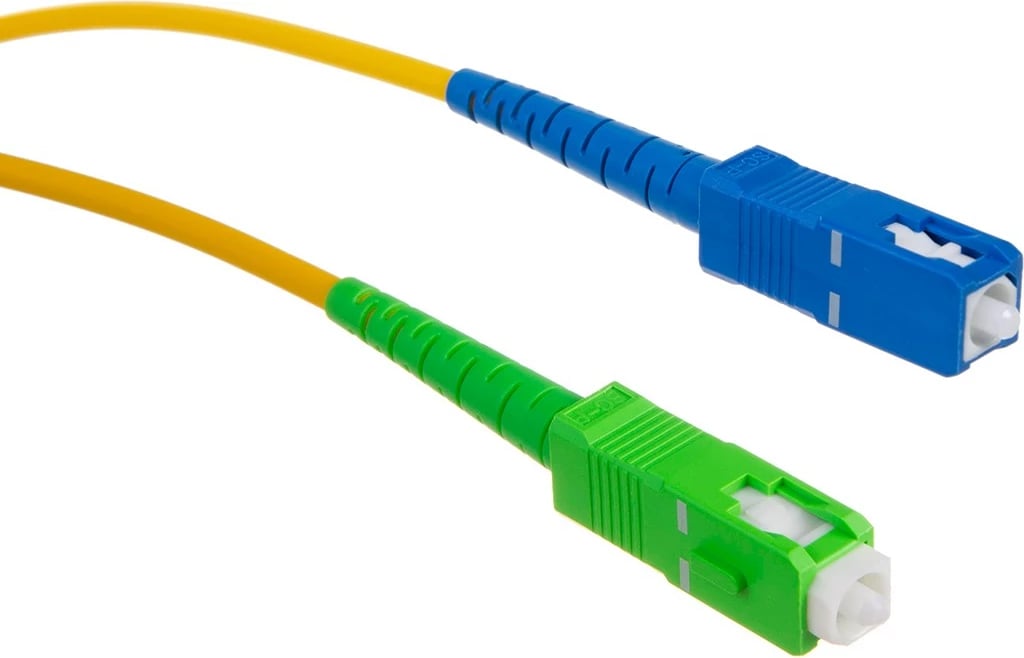 Kabëll optik Maclean MCTV-405, SC/APC-SC/UPC, 15m, Verdhë