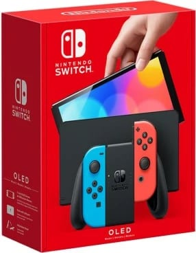 Konzolë portabile Nintendo Switch OLED, 7", 64 GB, E zezë/Kaltër/E kuqe
