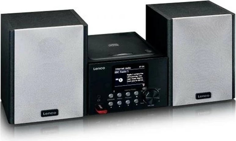Sistem zëri Lenco MC-250, Bluetooth, DAB+/FM, USB, i zi