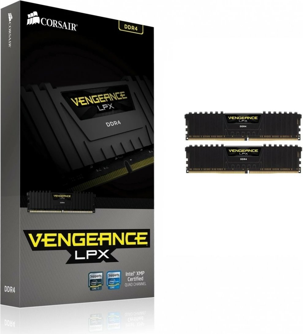 RAM Memorje Corsair Vengeance LPX, 16GB (2x8GB), DDR4, 3200MHz, CL16, E zezë