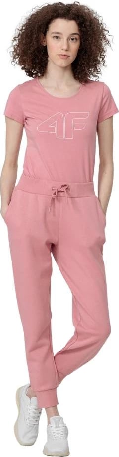 Pantallona sportive femra 4F, rozë