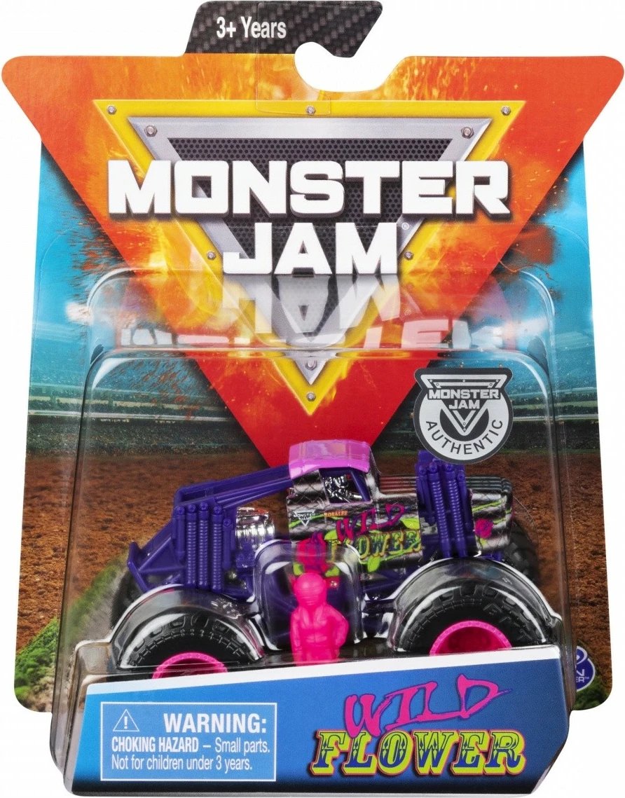 Lodër veturë Monster Jam Spin Master 1:64, metal dhe plastikë, ngjyra të përziera, 1 copë