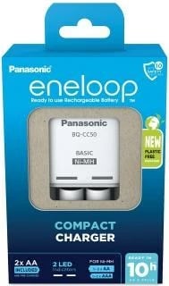 Karikues baterish Panasonic BQ-CC50 me 2x AA 2000mAh, Bardhë