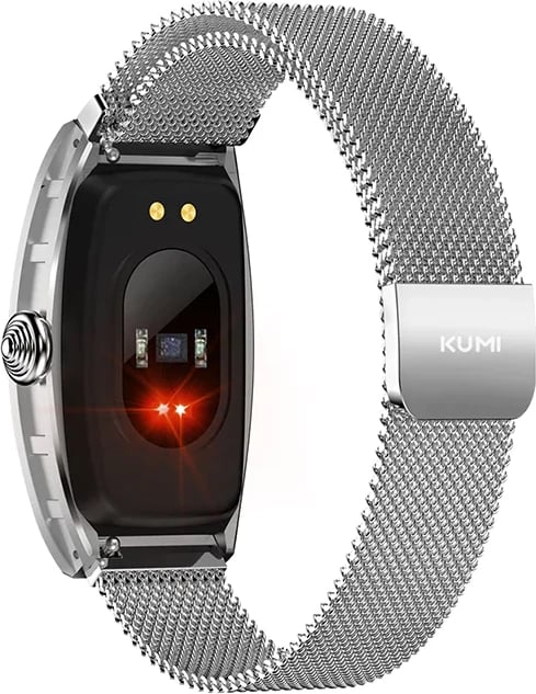 Smartwatch Kumi K18 me Svarovski, ngjyrë argjendi