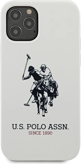Mbështjellës U.S. Polo Assn. USHCP12MSLHRWH për iPhone 12/12 Pro 6.1", silikon, bardhë