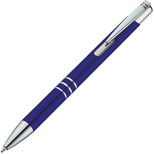 Stilolaps metalik MACMA H14.2xØ1cm, Detaje argjendi, Blu