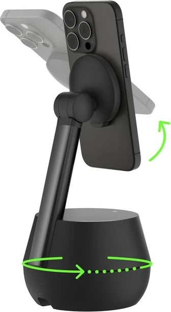 Mbajtës aktiv Belkin Pro për celular, 360° auto-tracking, karikues, i zi