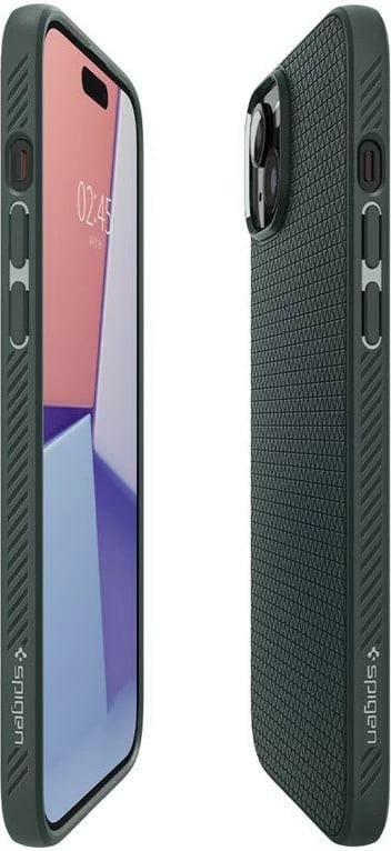 Mbështjellës Spigen Liquid Air për iPhone 15 Plus, Gjelbër e errët