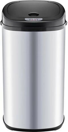 Kosh mbeturinash me sensor Lamart LT8022, 42L, inox, e zezë