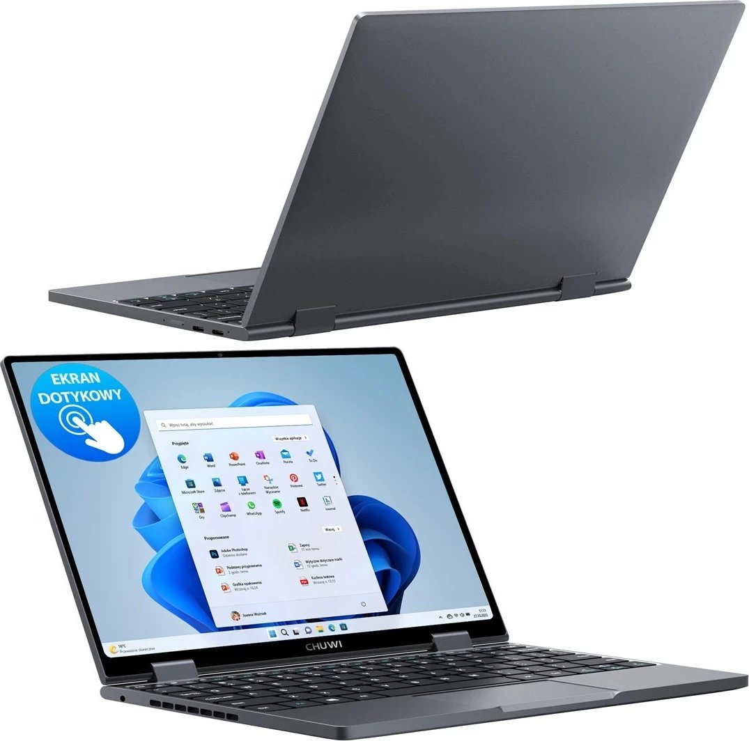 Laptop Chuwi MiniBook-X-2023-K2-SR, 10.51", 12 GB RAM, 512 GB SSD, Argjendtë