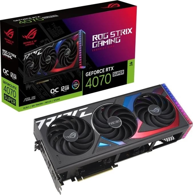 Kartë Grafike ASUS ROG Strix GeForce RTX 4070 SUPER OC 12GB GAMING