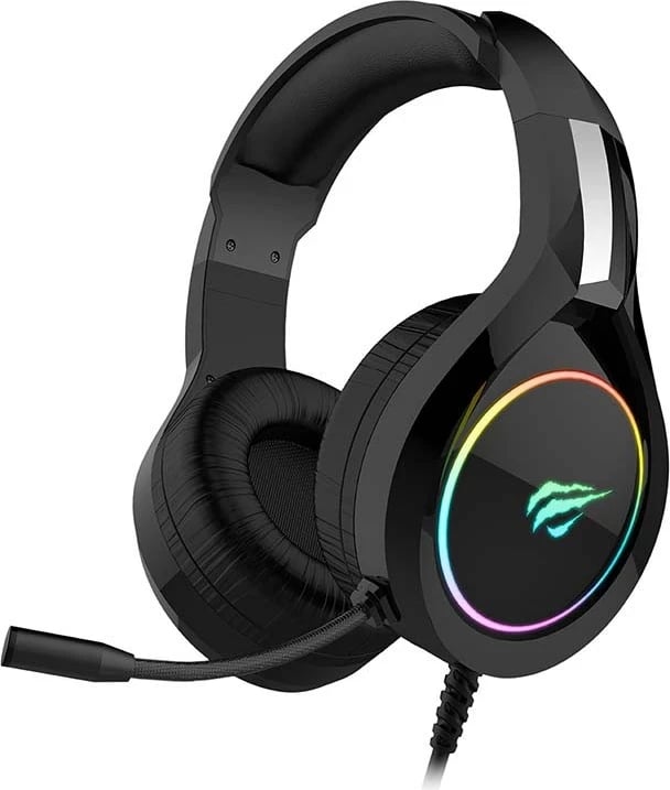 Kufje gaming Havit GAMENOTE H2232D, me dritë të pasme, të zeza