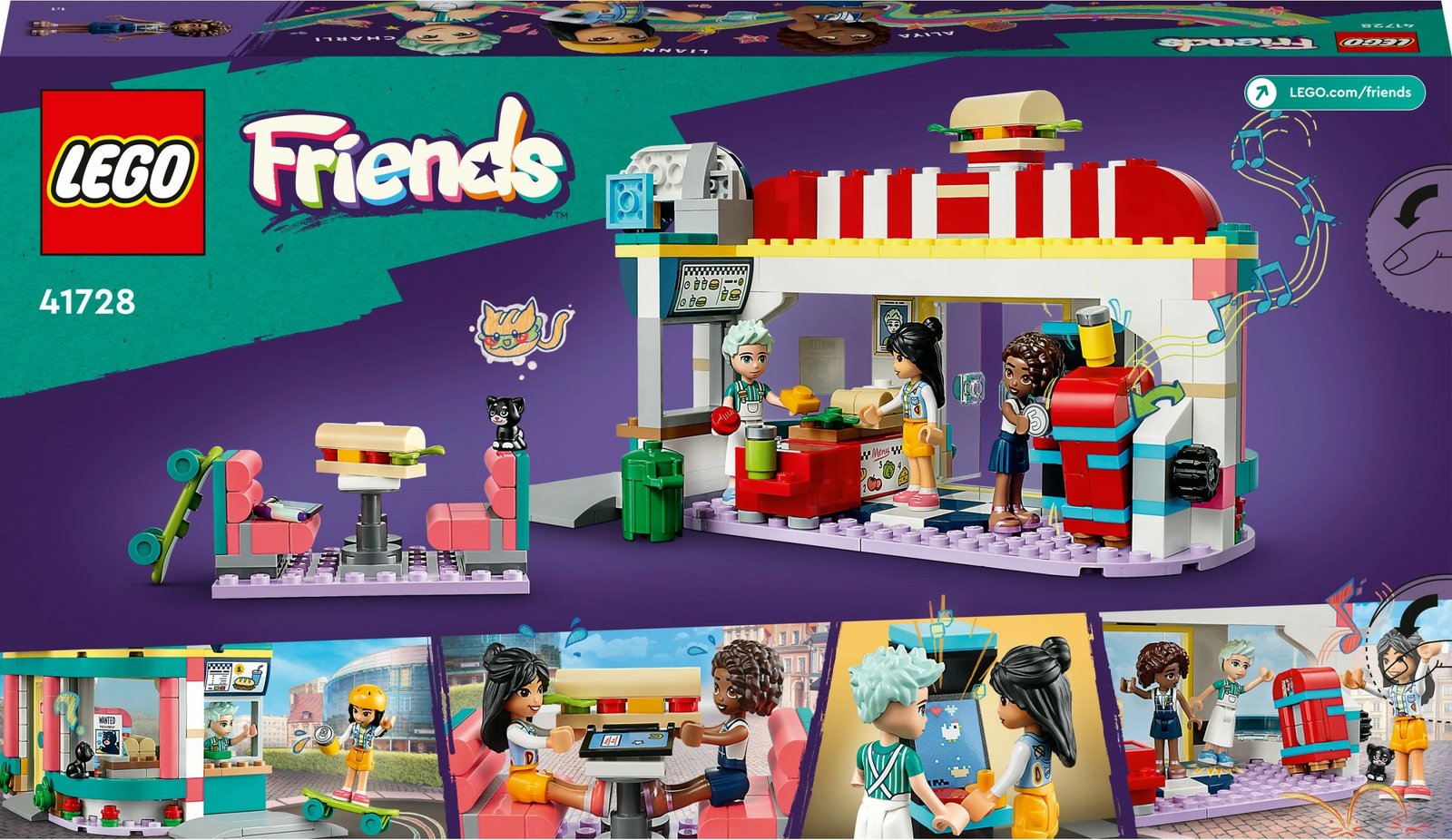 Set ndërtimi LEGO Friends 41728, restorant, shumëngjyrësh