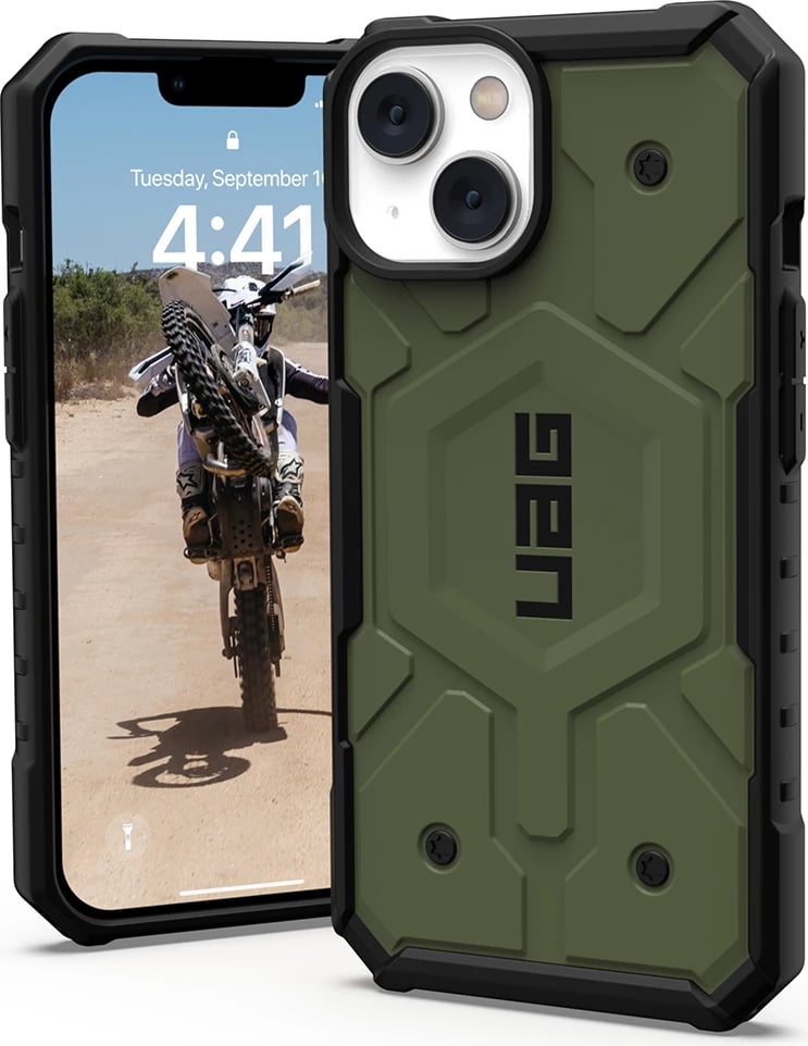 Mbështjellës UAG Pathfinder MagSafe për iPhone 14 Plus, i gjelbër