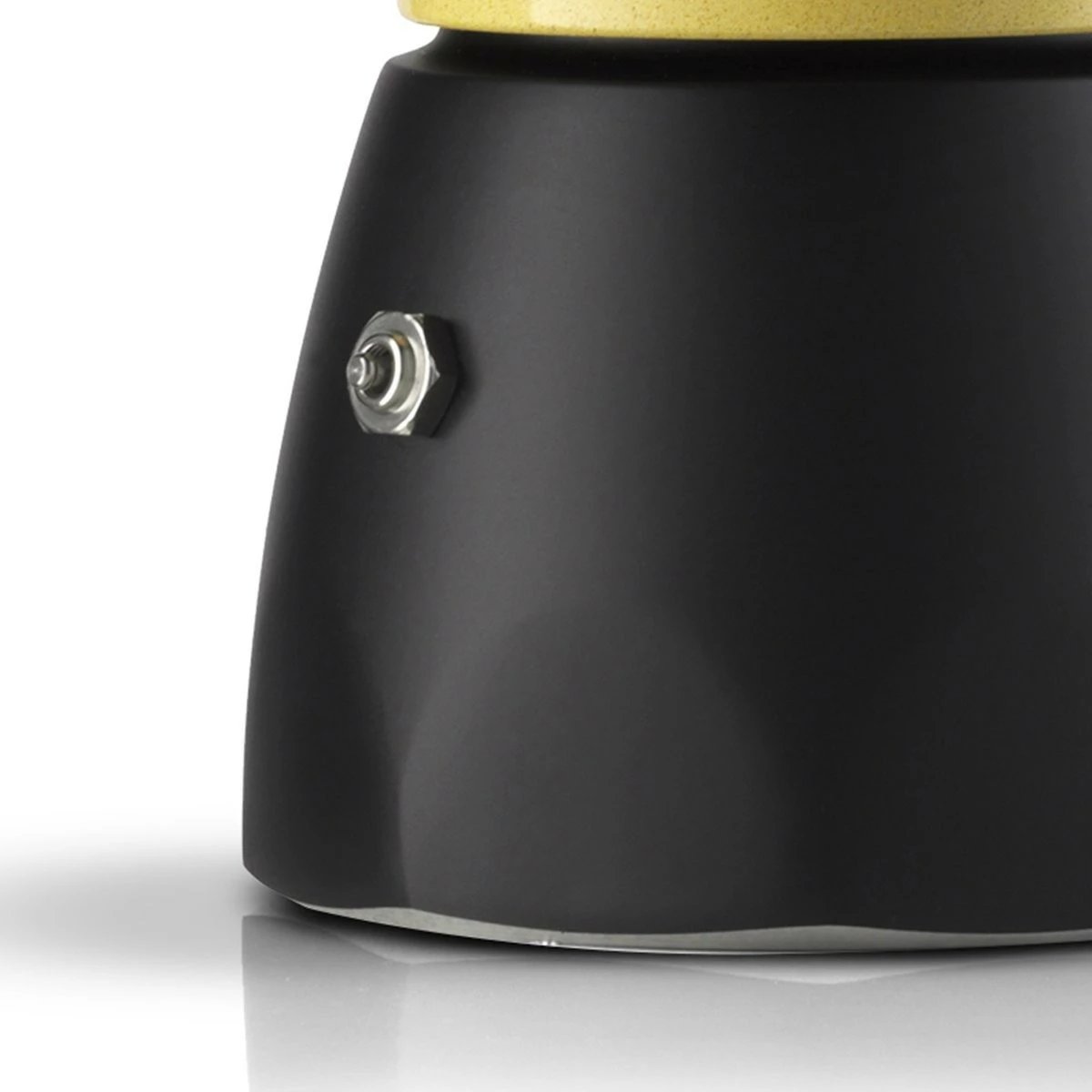 Moka pot Bialetti Orzo Express, 2 filxhanë, alumini, zezë, verdhë
