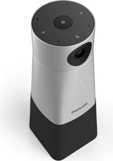 Kamerë konferencash Philips PSE0550/00 me mikrofon të integruar, 4K, Full HD, USB, e zezë/argjendtë