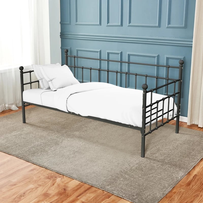 Divan-krevat Havelock metal i zi 90x190x98cm