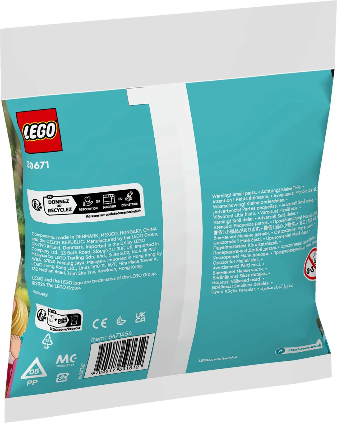 Set ndërtimi LEGO Disney Princess 30671 Auroras Waldspielplatz, shumëngjyrësh