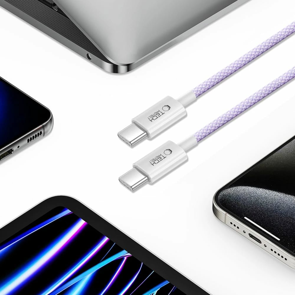 Kabllo USB-C Tech-Protect Ultraboost Lite 1m, 60W/3A, Vjollcë
