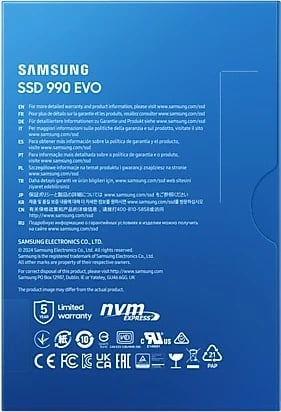 SSD Samsung 990 EVO, 1 TB, M.2, 5000 MB/s