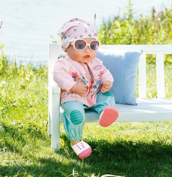 Set rrobash për kukull Baby Annabell, Zapf, 703342-116720, blu, rozë, e bardhë, 6 pjesë
