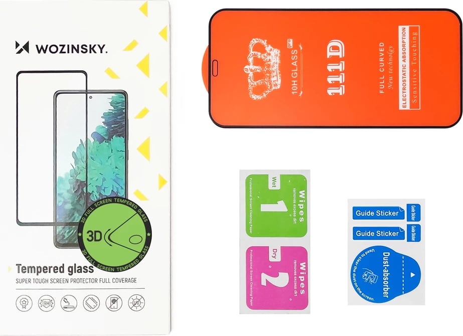 Mbrojtës ekrani xhami Wozinsky Full Glue për Xiaomi Mi Band 5/6, me kornizë, i zi