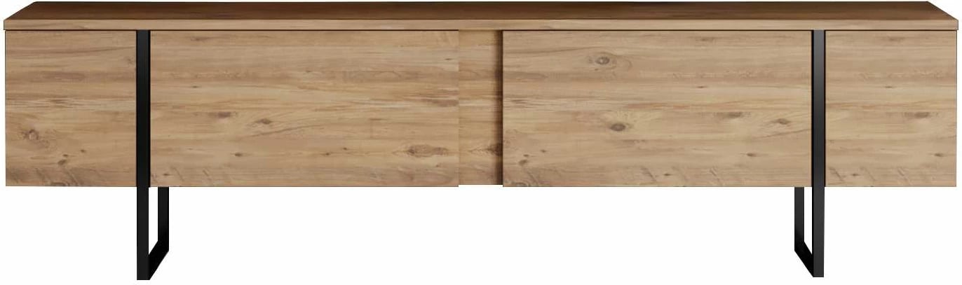 Komodë për TV Hanah Home, Luxe, ngjyrë Atlantic Pine, e zezë