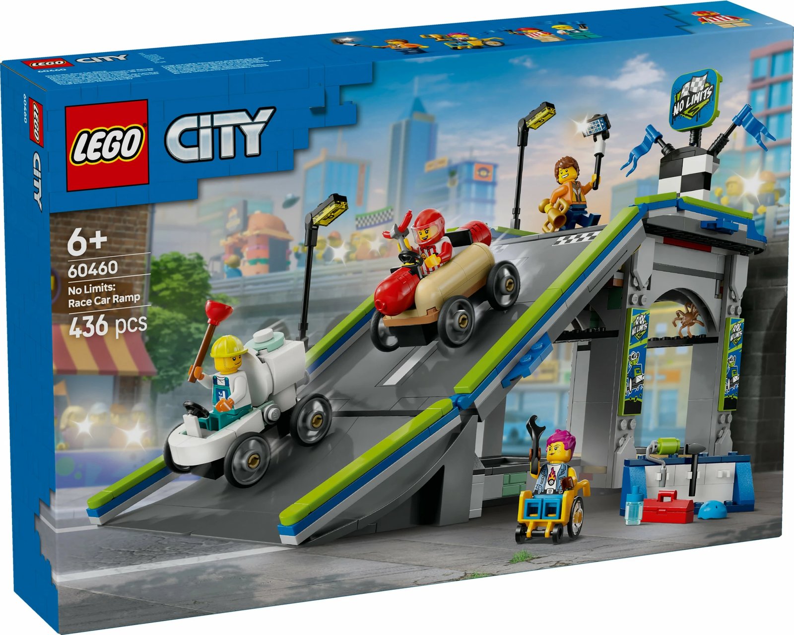 Set ndërtimi LEGO City 60460, rampë gare, 436 pjesë, multikolor