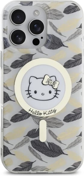 Mbështjellës Hello Kitty IML Golden Leaves MagSafe për iPhone 16 Pro Max, Bardhë