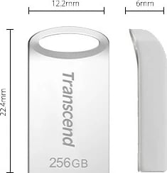 USB stick Transcend JetFlash 256GB, USB 3.2, argjendtë